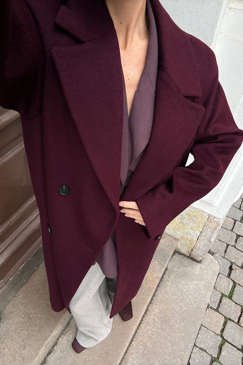 Wool Blend Oversized Coat