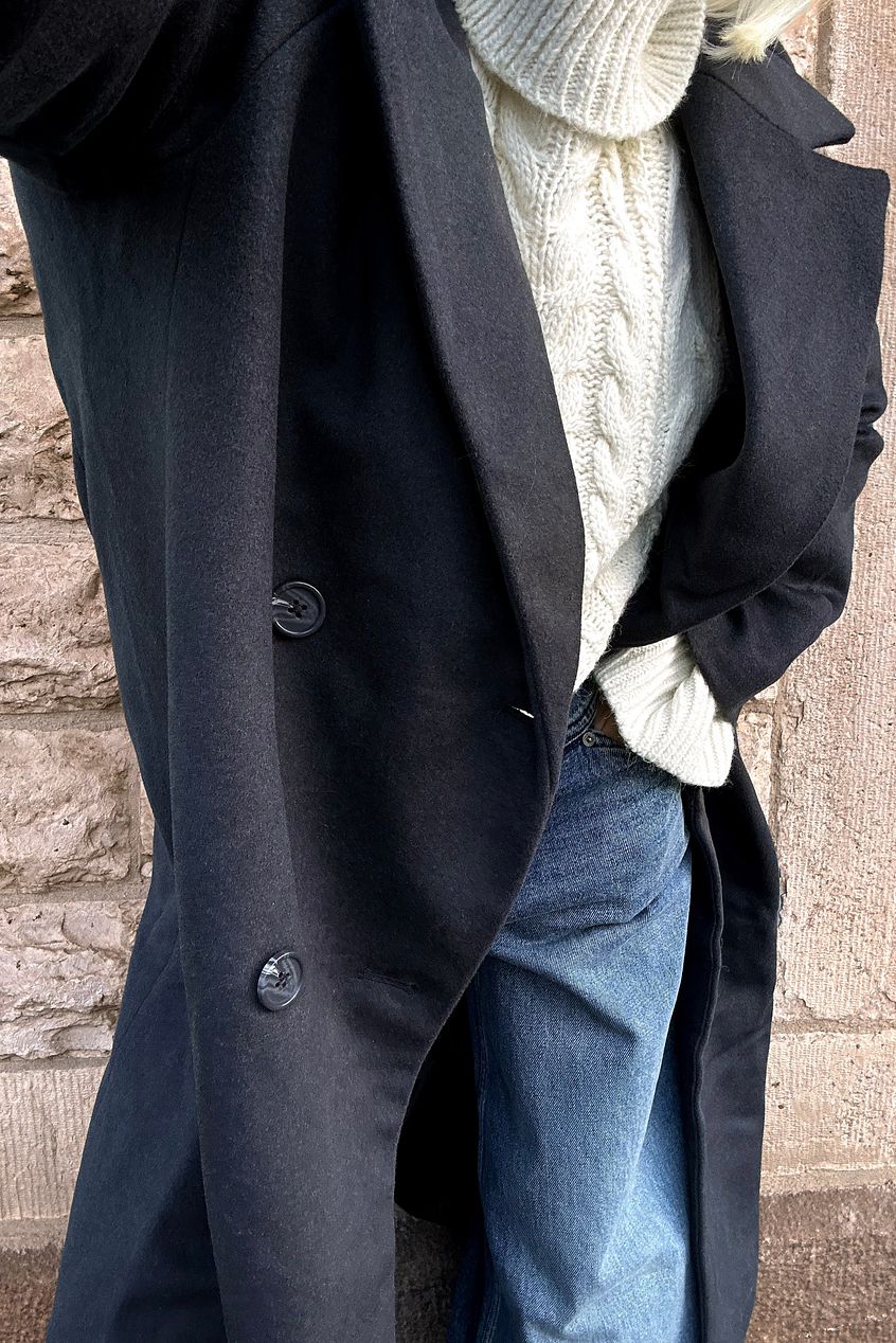 Wool Blend Oversized Coat