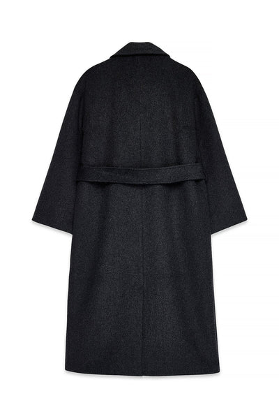 Wool Blend Scarf Detail Coat