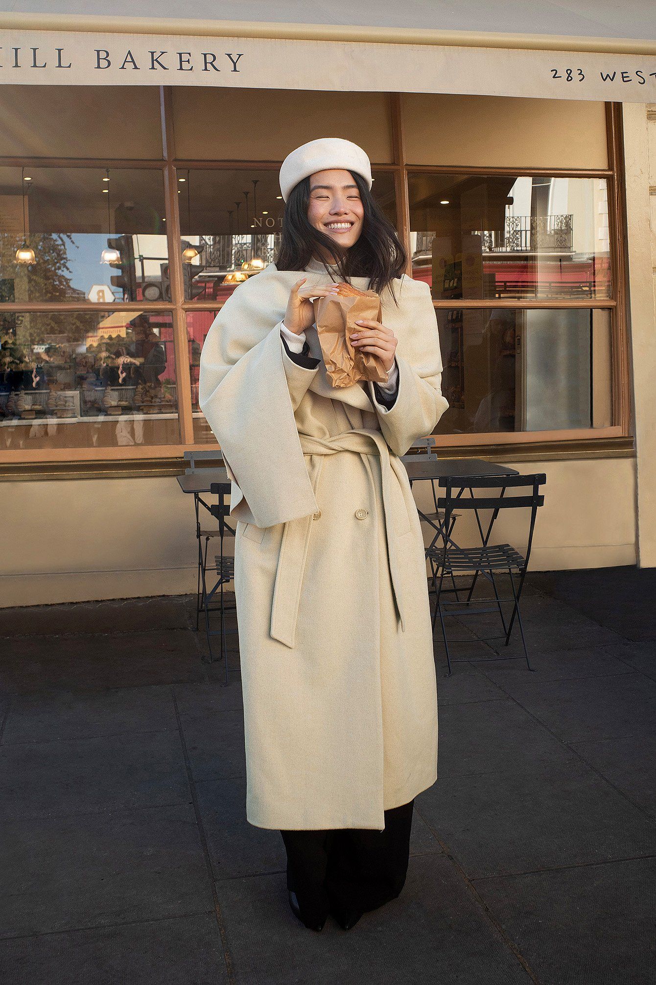 Wool Blend Scarf Detail Coat