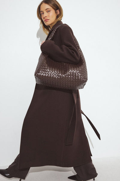 Woven Rounded Tote Bag