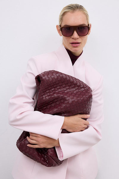 Woven Rounded Tote Bag